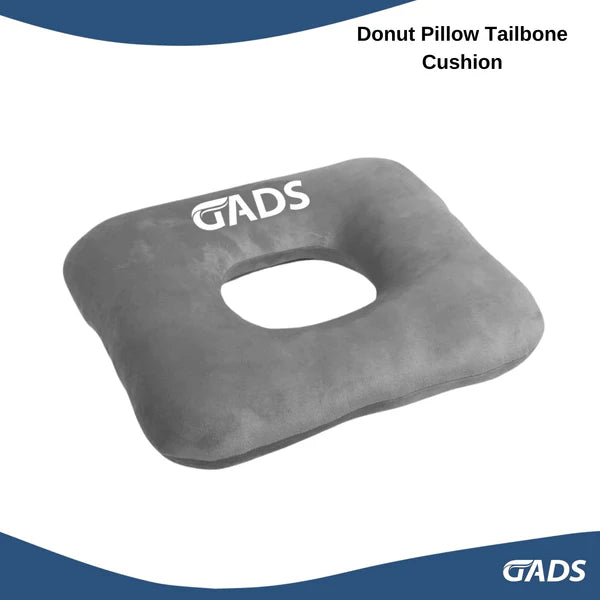 GADS Donut Pillow Tailbone Cushion - Ergonomic Comfort for Hemorrhoids, Post-Surgery, Pregnancy, and Pressure Relief