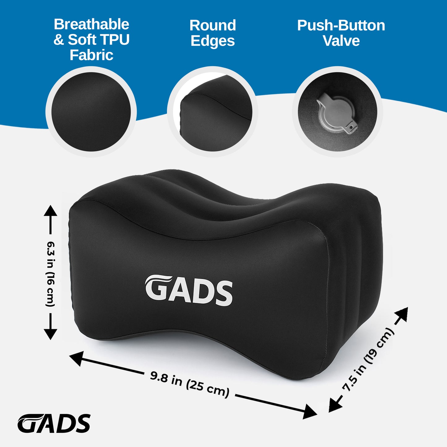 Premium Inflatable Knee Pillow – Ultimate Comfort for Side Sleepers, Ideal for Travel, Orthopedic Relief for Sciatica, Hip & Joint Pain – Lightweight, Adjustable Firmness Leg Support Pillow