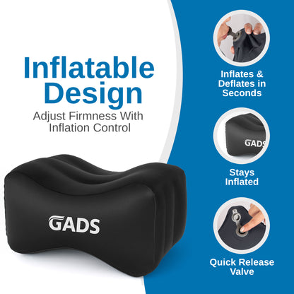 Premium Inflatable Knee Pillow – Ultimate Comfort for Side Sleepers, Ideal for Travel, Orthopedic Relief for Sciatica, Hip & Joint Pain – Lightweight, Adjustable Firmness Leg Support Pillow