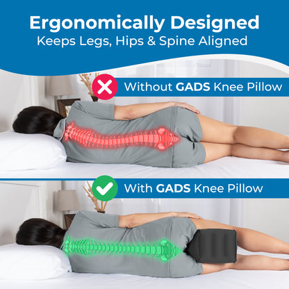 Premium Inflatable Knee Pillow – Ultimate Comfort for Side Sleepers, Ideal for Travel, Orthopedic Relief for Sciatica, Hip & Joint Pain – Lightweight, Adjustable Firmness Leg Support Pillow