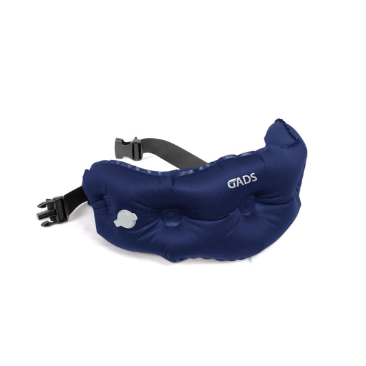GADS Medical Inflatable Lumbar Travel Pillow for Airplane, Car, Office - Compact Back Support - Portable, Adjustable Strap - Small Lumbar Pillow for Travel, Easy Storage